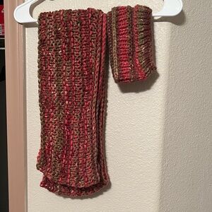 Handmade Knit Scarf and Headband Set